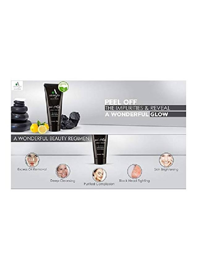Aaranyaa - Charcoal Peel Of Mask With Activated Charcoal ; Multani Mitti ; Moringa Oil Radiance & Glow 100 Gm Sulphate Free - Image 1