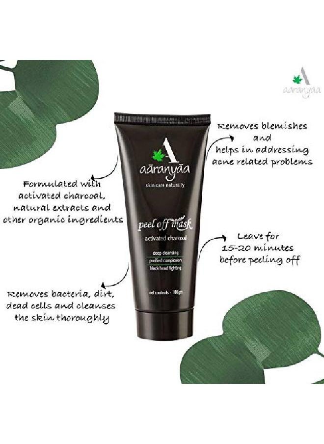 Aaranyaa - Charcoal Peel Of Mask With Activated Charcoal ; Multani Mitti ; Moringa Oil Radiance & Glow 100 Gm Sulphate Free - Image 1