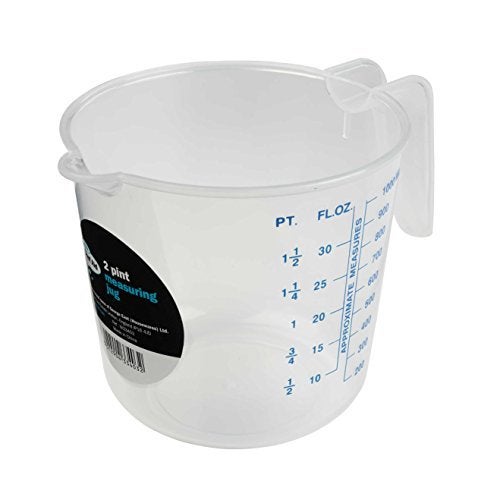 Chef Aid 1 Litre Plastic Measuring Jug BPAFree Dishwasher Safe Transparent Liquid Measuring Cup with EasyRead Markings Ideal for Cooking Baking and Food Preparation