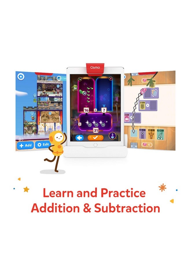Osmo - Math Wizard and the Magical Workshop for iPad & Fire Tablet - Ages 6-8/Grades 1-2 -Addition & Subtraction-Curriculum-Inspired-STEM Toy Gifts for Kids,Boy & Girl(Osmo Base Required) - Image 3