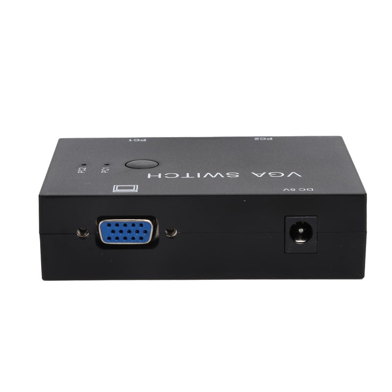 محول VGA صندوق تبديل VGA بمدخلين ومخرج واحد - يدعم VGA وXVGA وSVGA وUXGA - محول فيديو بثلاثة ثقوب VGA قياسية داخلية لإعدادات الأمان - Image 4