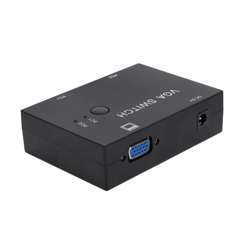 محول VGA صندوق تبديل VGA بمدخلين ومخرج واحد - يدعم VGA وXVGA وSVGA وUXGA - محول فيديو بثلاثة ثقوب VGA قياسية داخلية لإعدادات الأمان - Image 5