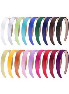 18 Pieces Satin Headbands 0.79 Inch Wide Nonslip Headband Plain Satin Headband Colorful Hard Headbands Diy Headbands For Women And Girls 18 Colors - pzsku/Z1C220E5FE084712FBEDEZ/45/_/1721025033/f6f6d3e3-2ea5-4e28-9be0-c8d4a2a2be4a