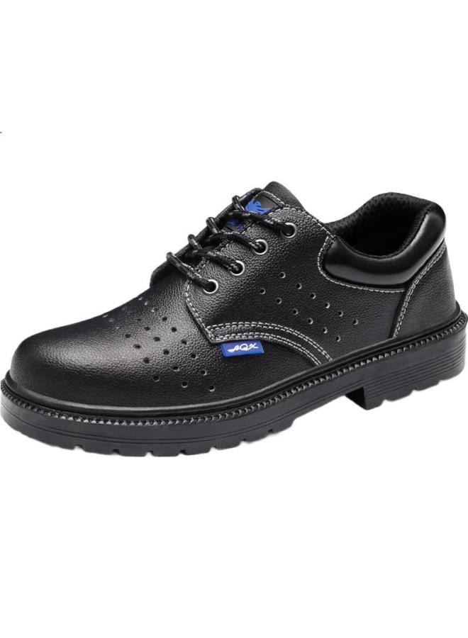 Blue Gull Shield Blue Owl Shield Safety Shoes For Men, Summer Breathable Steel Toe Cap, Anti-Smashing, Anti-Puncture, Safety Work Cowhide Construction Site Shoes 9101L Size 37 - Image 1