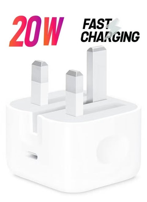 20W Fast Charger for iPhone | USB C Fast Wall Charger with USB C to Lightning Cable, Compatible with iPhone 16/15/14/14 Pro/14 Pro Max/14 Plus/13/12/SE2020/11/XR/XS Max/X/iPad