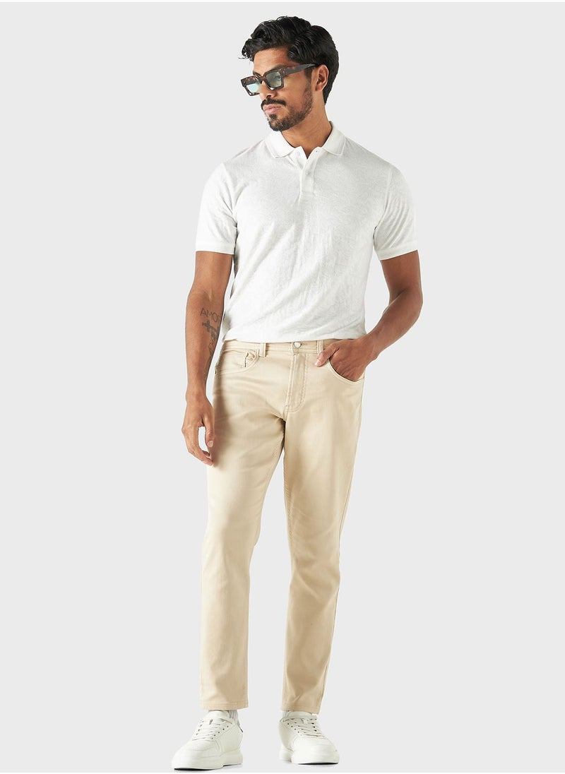 Iconic - Straight Fit Light Wash Jeans - Image 1