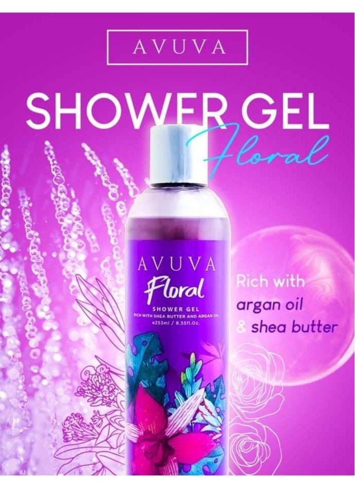Avuva Avuva Floral Shower Gel With Shea Butter & Argan Oil 253 ML  - Image 2