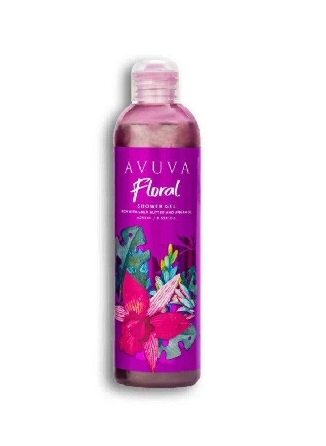 Avuva Avuva Floral Shower Gel With Shea Butter & Argan Oil 253 ML  - Image 1