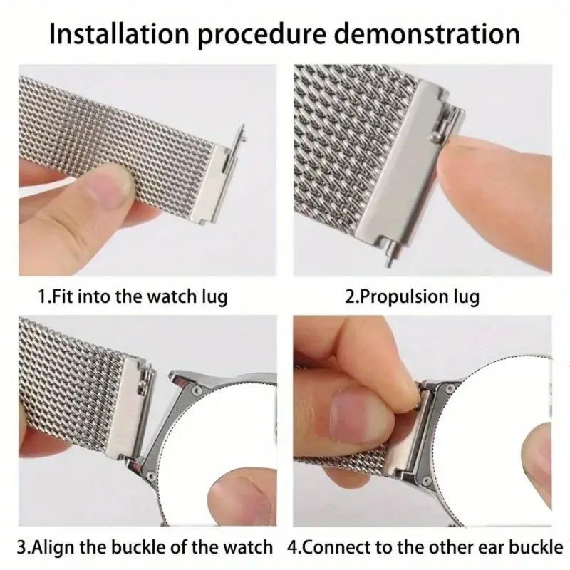 Olytop for 20mm Quick Release Spring Bars Watch Pins - 6PCS Stainless Steel Watch Replacement Band Pins 20mm Strap Link Pins Diameter 1.5mm + Spring Bar Tool (20mm) - Image 4