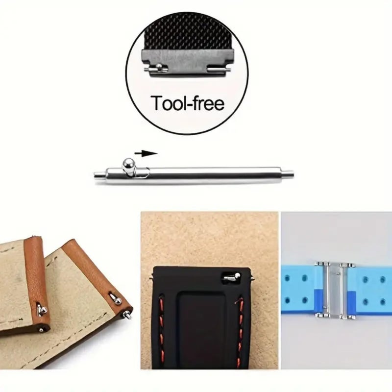 Olytop for 20mm Quick Release Spring Bars Watch Pins - 6PCS Stainless Steel Watch Replacement Band Pins 20mm Strap Link Pins Diameter 1.5mm + Spring Bar Tool (20mm) - Image 5