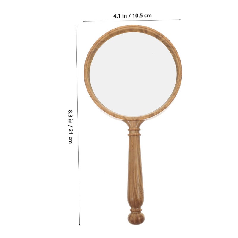 Vintage Grain Glass Handheld Magnifier for Reading Lightweight Portable Tool for Seniors Boys Girls Outdoor Observation Detail Inspection - Image 3