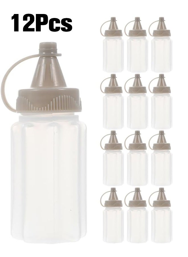 GIFT 12Pcs Mini Squeeze Bottles for Sauces Reusable Plastic Condiment Containers Leak-Proof Portable Dressing Dispensers for Bbq Lunch Box - Image 1