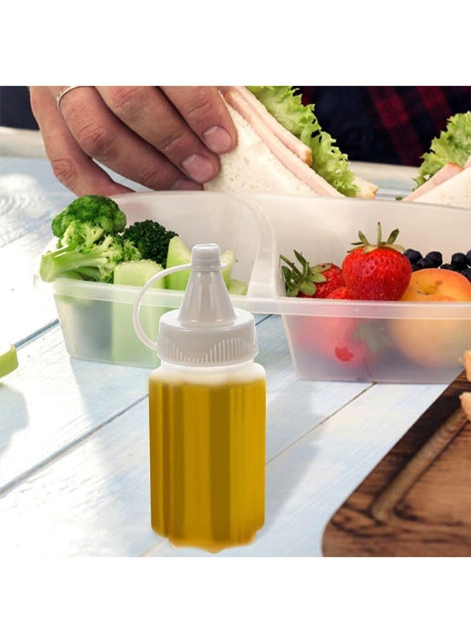 GIFT 12Pcs Mini Squeeze Bottles for Sauces Reusable Plastic Condiment Containers Leak-Proof Portable Dressing Dispensers for Bbq Lunch Box - Image 3