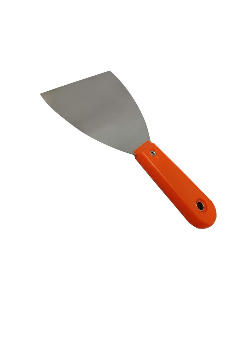 سكين مشترك من الفولاذ المقاوم للصدأ سكينة مرنة للحوائط الجافة بمقبض مريح لأدوات التزيين مكشطة طلاء قوية مكشطة حشو سكين لإزالة الطلاء مكشطة 5 بوصة - Image 1