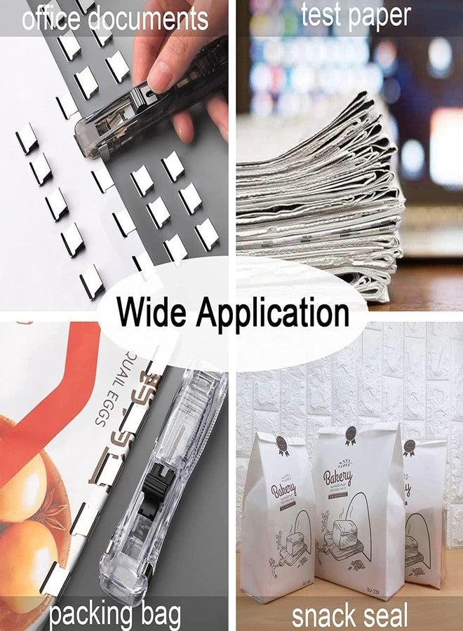 Shuttle Art Upgraded Office Stapler, 2026 Portable Handheld Paper Clam Clip Dispenser with 50pcs Metal Refill Clips or Office Home School Teacher Gifts Kitchen (Transparent +Sliver Clips) - Image 5