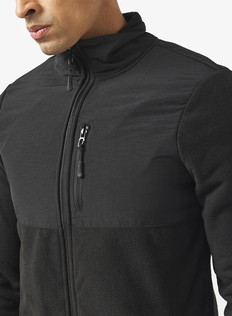 BRAVE SOUL Funnel Neck Zip Through Jacket