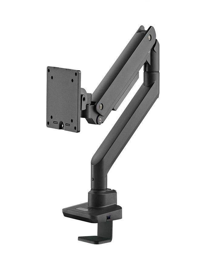 Skill Tech SH69 C012UC Desk-Mounted Heavy-Duty Gas Spring Monitor Arm With USB-A/USB-C Ports For Most 17"-49" Screens, VESA 100x100, Max Load Capacity 20 Kg - Image 3