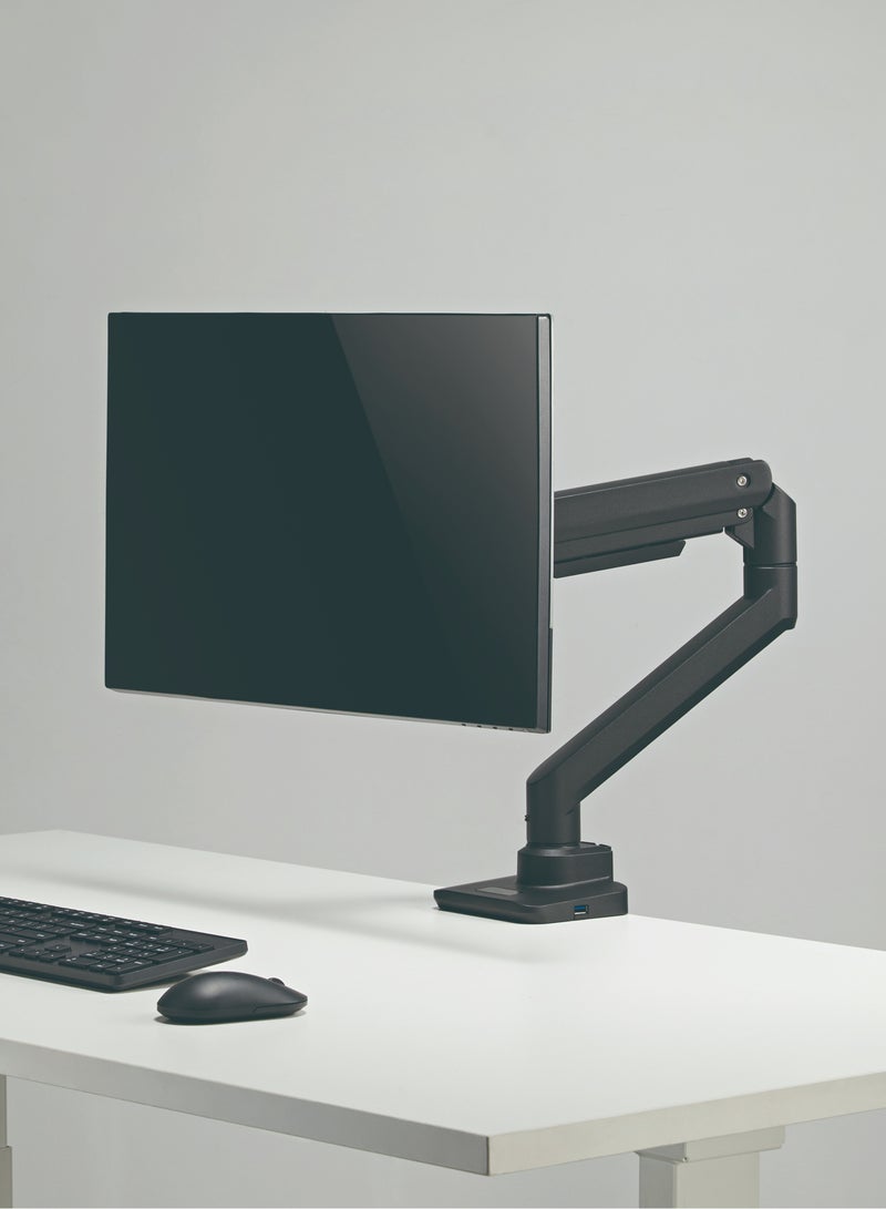 سكيل تك ذراع شاشة مكتبي شديد التحمل من سكيلتك SH69 C012UC مزود بمنافذ USB-A/USB-C لمعظم الشاشات من 17 إلى 49 بوصة، متوافق مع معيار VESA 100x100، أقصى حمولة 20 كجم - Image 3