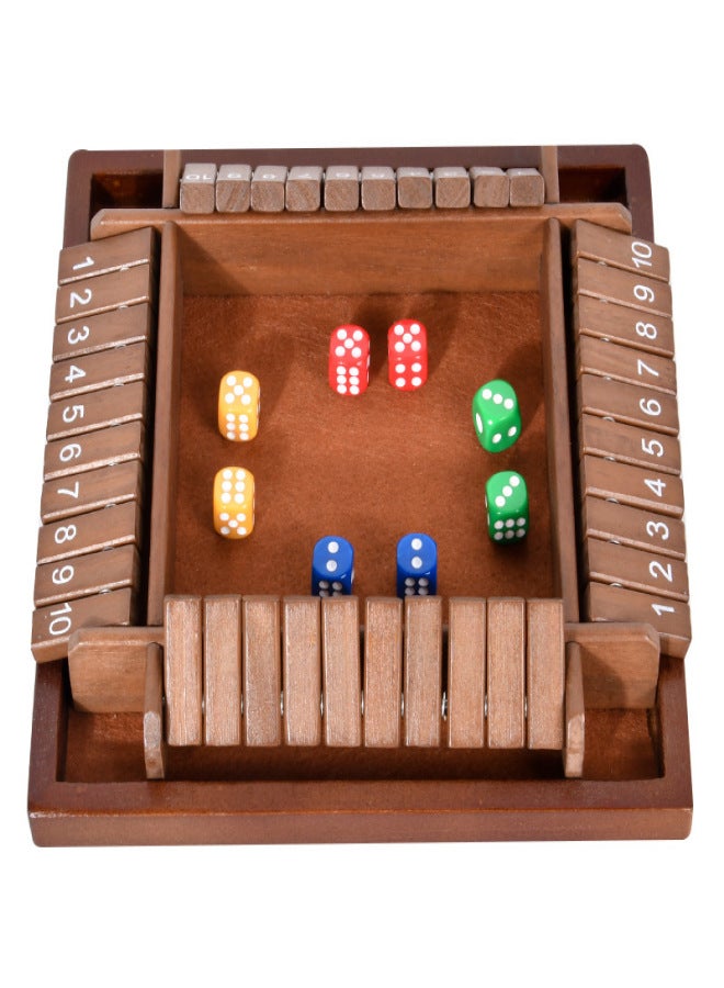 Cross-border Digital Flip-flop Family Parent-child Game Wooden Four-person Multiplayer Gathering Desktop Drinkers Educational Toys(D.Brown) - Image 1