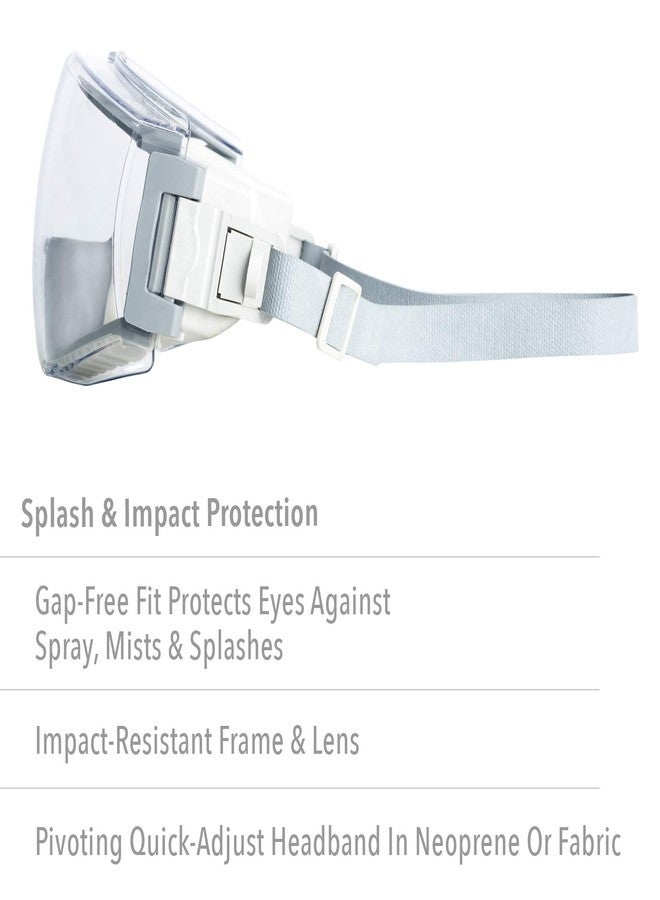 Uvex Stealth Safety Goggles with Clear Uvextreme Anti-Fog Lens, Teal & Gray Body & Neoprene Headband (S39610C) - Image 2