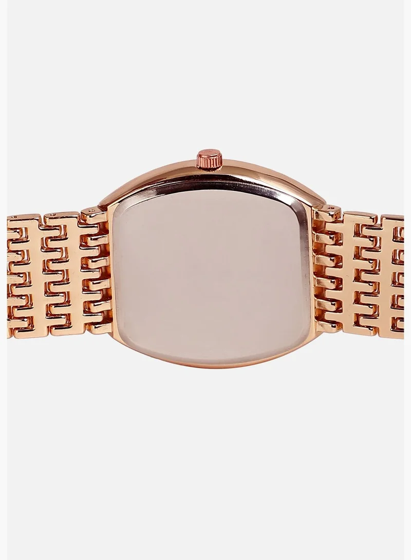 Haute Sauce Stainless Steel Strap Casual Oblong Analog Watch For Women