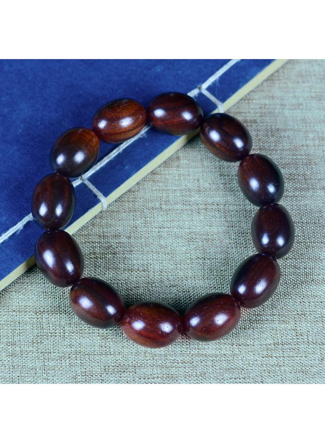 Lobular Red Sandalwood Green Sandalwood Red Sandalwood Golden Silk Nan Bucket Beads Bracelet Abacus Beads Bamboo Section Men's And Women's Old Buddha Beads Bracelet 