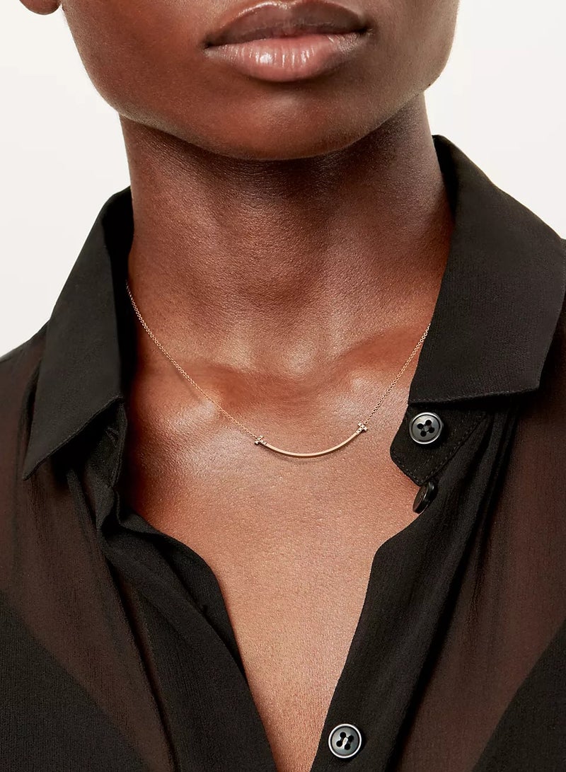 تيفاني اند كو قلادة تيفاني تي سمايل الصغيرة من الذهب الوردي والألماس - Image 2