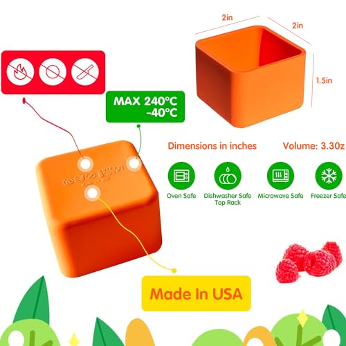 IELEK Silicone Lunch Box Dividers Square Bento Box Bundle Divider Accessories Meal Prep Containers Dishwasher Safe - Image 4