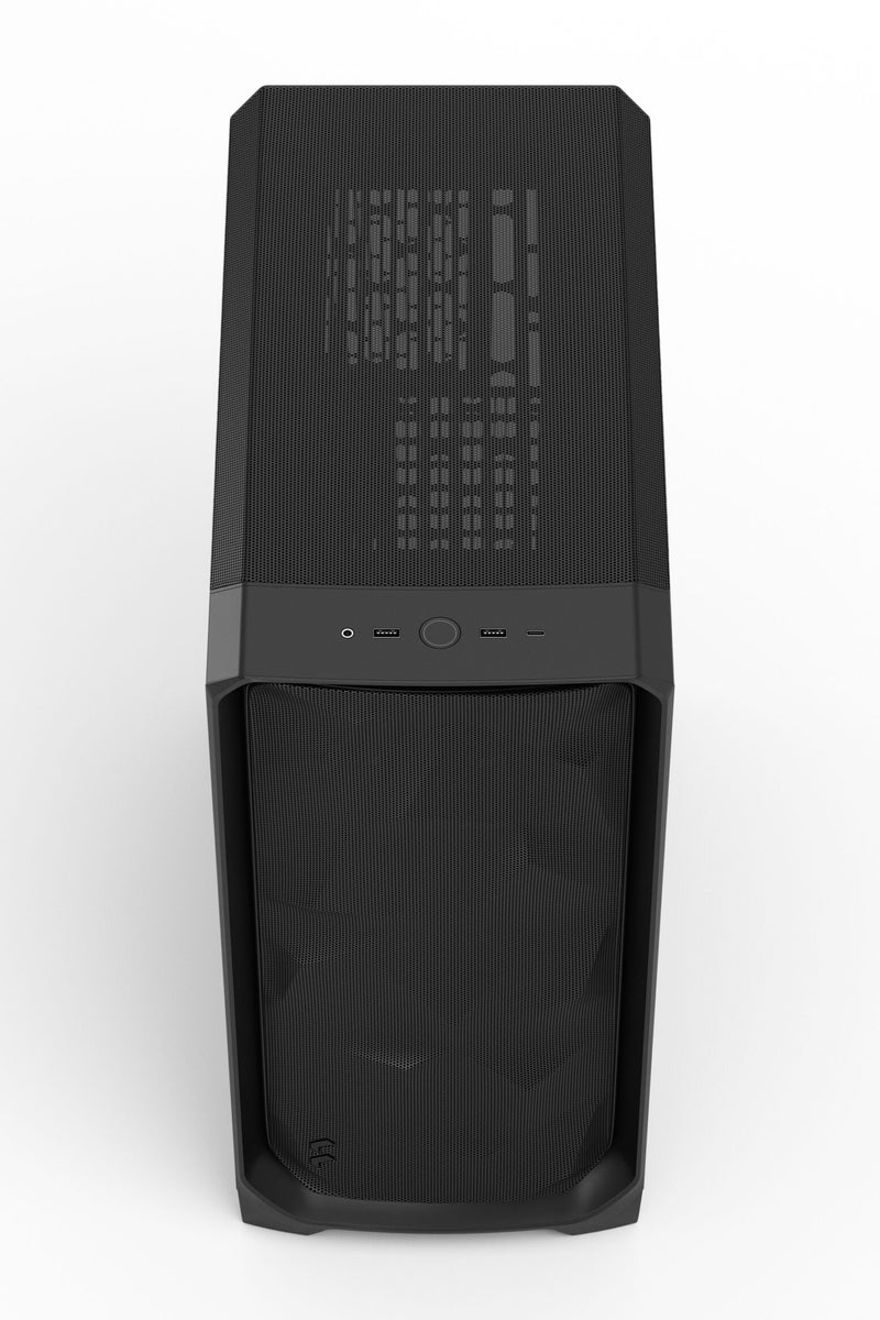 Fractal Design Meshify 3 ATX Mid Tower Case, Steel Side Panel, 3x 140mm Fans Included, High-Airflow Mesh Front, USB-C 20Gbps, Dust Filters, Tool-Free Panels, Solid Black | FD-C-MES3A-01 - Image 4