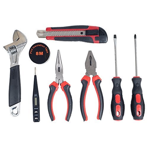 Stalwart Household Hand Tools - 9-Piece Tool Set Includes Adjustable Wrench, Screwdriver, Pliers, and More - Tool Kit for the Home, Office, and Car by Stalwart - Image 3