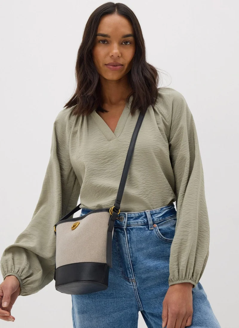 Matalan Cream Bucket Canvas Bag
