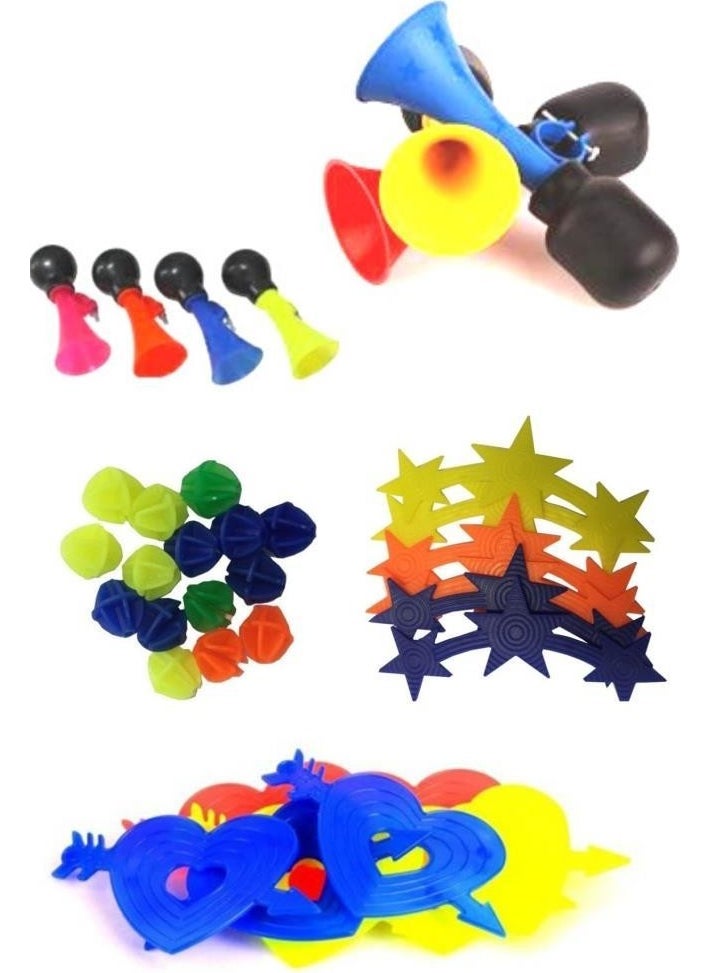 HELLOVE 3 Types of Bicycle Decoration Set with Air Horn Gift  - Image 1