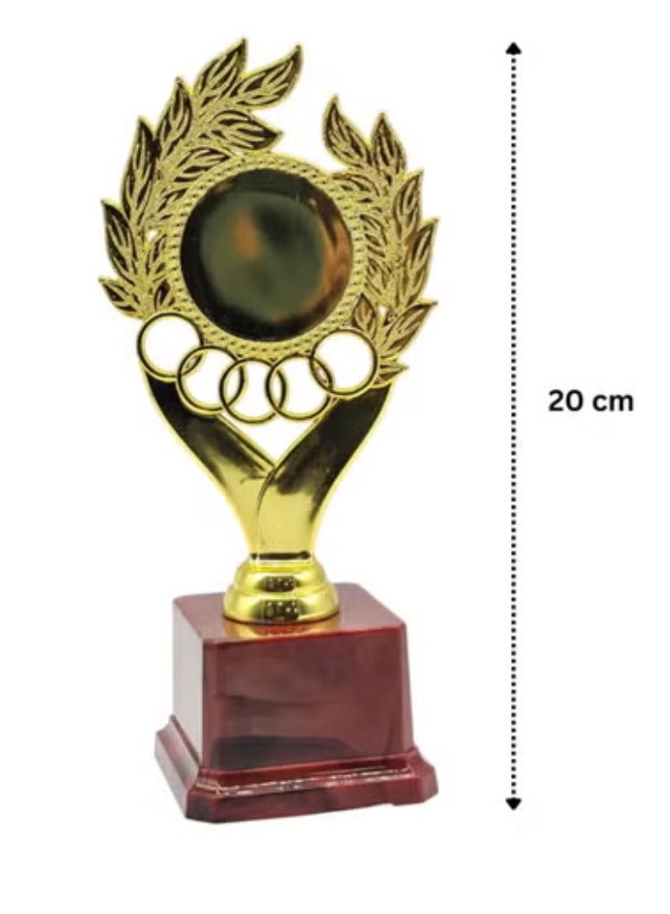 سبال كأس هدايا ذهبي بقاعدة حمراء، مقاس ٢٠ سم | جوائز وتقدير الإنجازات - Image 2
