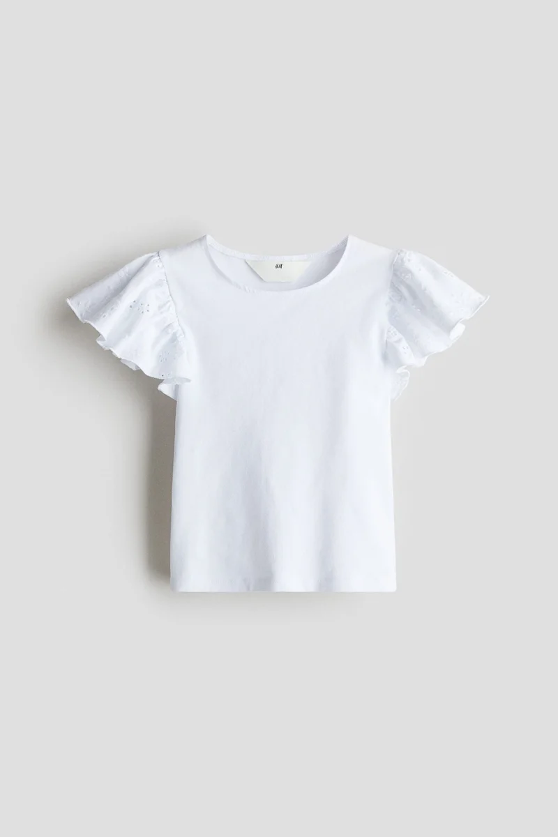 H&M Butterfly-sleeved top