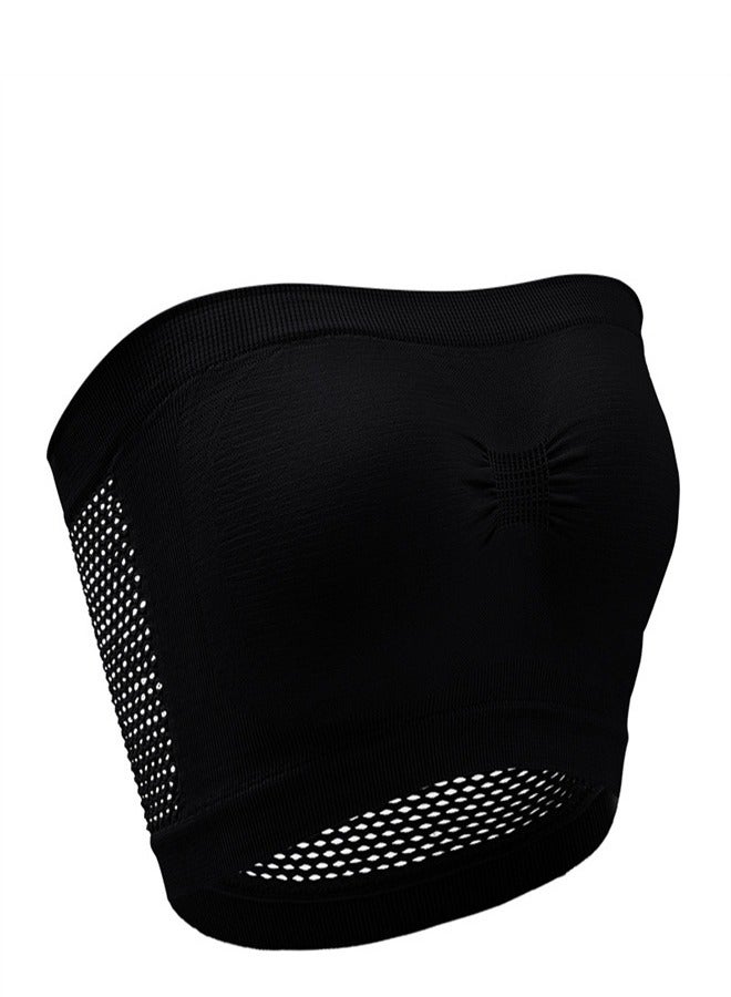 Loquat Seamless One Line Sports Bra Black  - Image 3