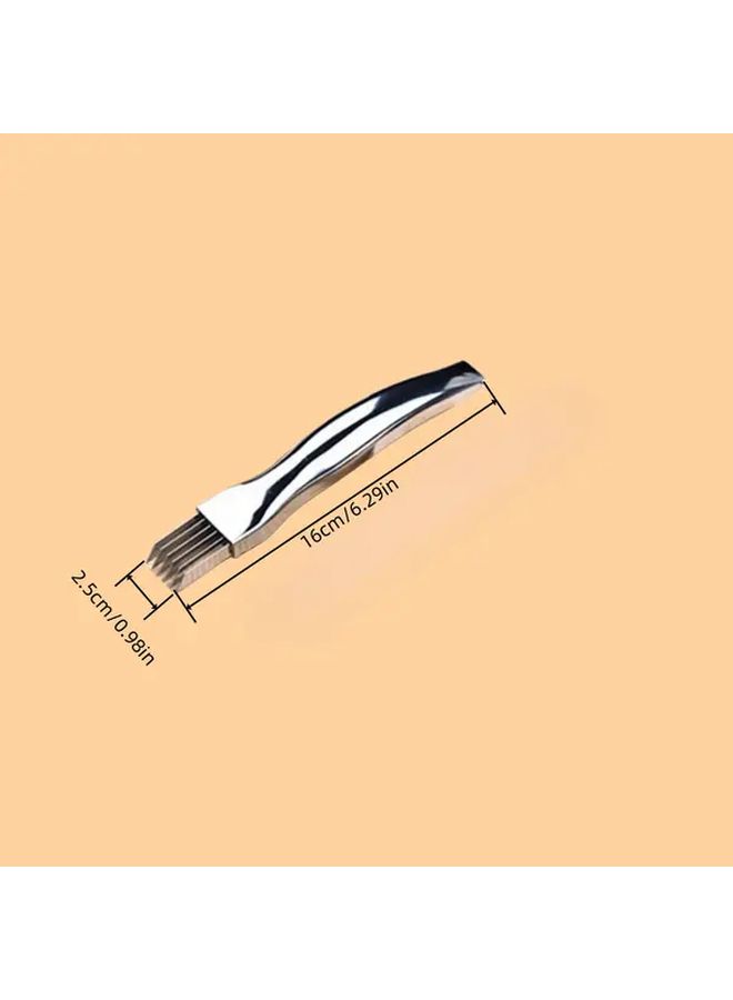 1pc Stainless Steel Vegetable Slicer For Onions Garlic Tomatoes Kitchen Prep Gadget - Image 3