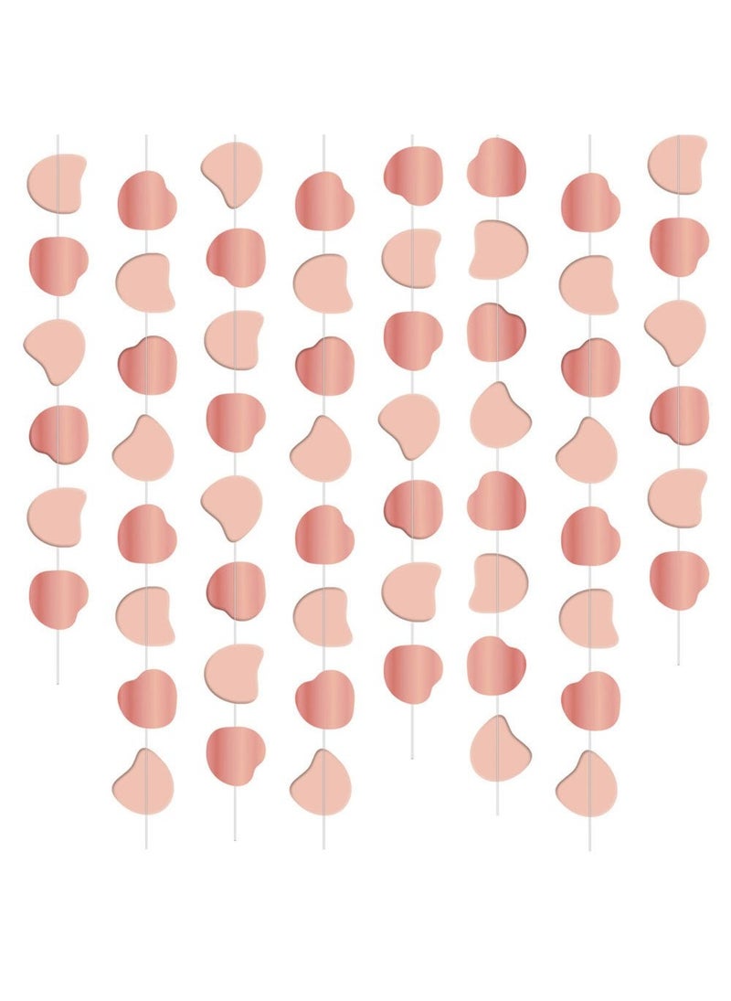 Folat Heart Garland Pink Rose Gold Paper 100cm 8-Pack