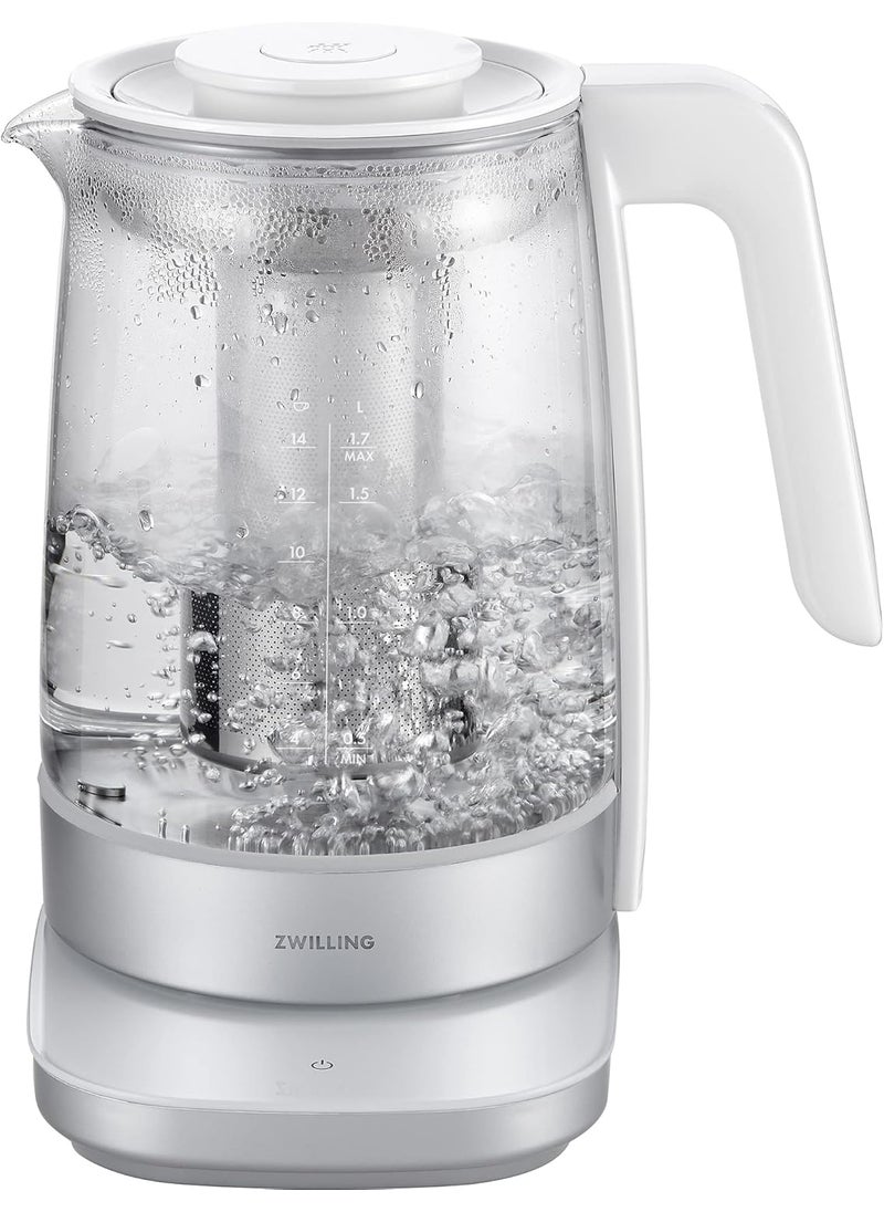 Zwilling ZWILLING Enfinigy Glass Kettle 17L Tea Kettle 6 Preset Temps for the Perfect Cup Tea Timer Silver  - Image 3