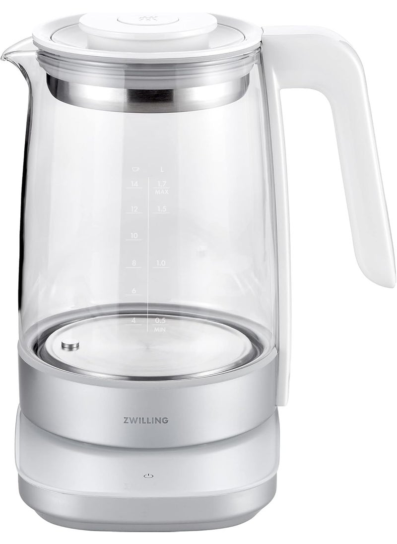 Zwilling ZWILLING Enfinigy Glass Kettle 17L Tea Kettle 6 Preset Temps for the Perfect Cup Tea Timer Silver  - Image 2