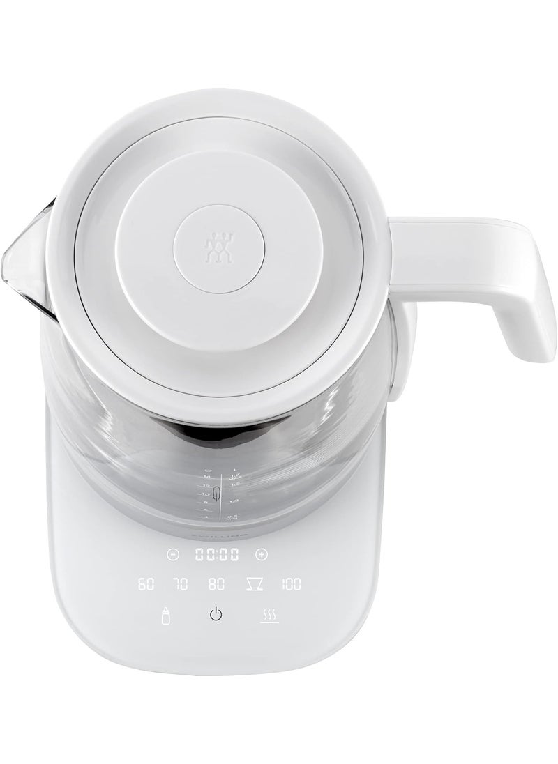 Zwilling ZWILLING Enfinigy Glass Kettle 17L Tea Kettle 6 Preset Temps for the Perfect Cup Tea Timer Silver  - Image 4