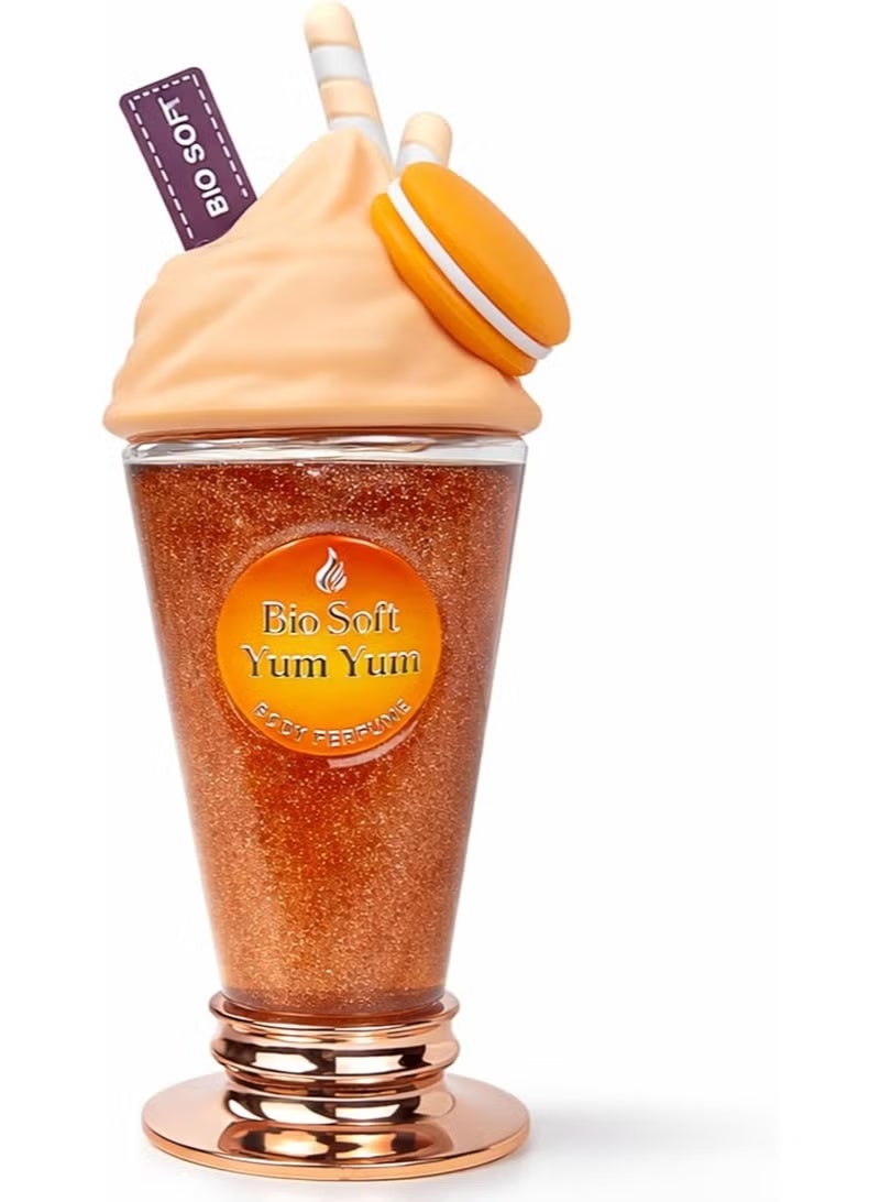 بيو سوفت معطر للجسم، عطر الجسم يم يم مع لمعان وبريق لبشرة متألقة، رائحة منعشة تدوم طويلاً، تصميم آيس كريم، للنساء، 200 مل (مانجو، موديل - BS-IC-8) - Image 4