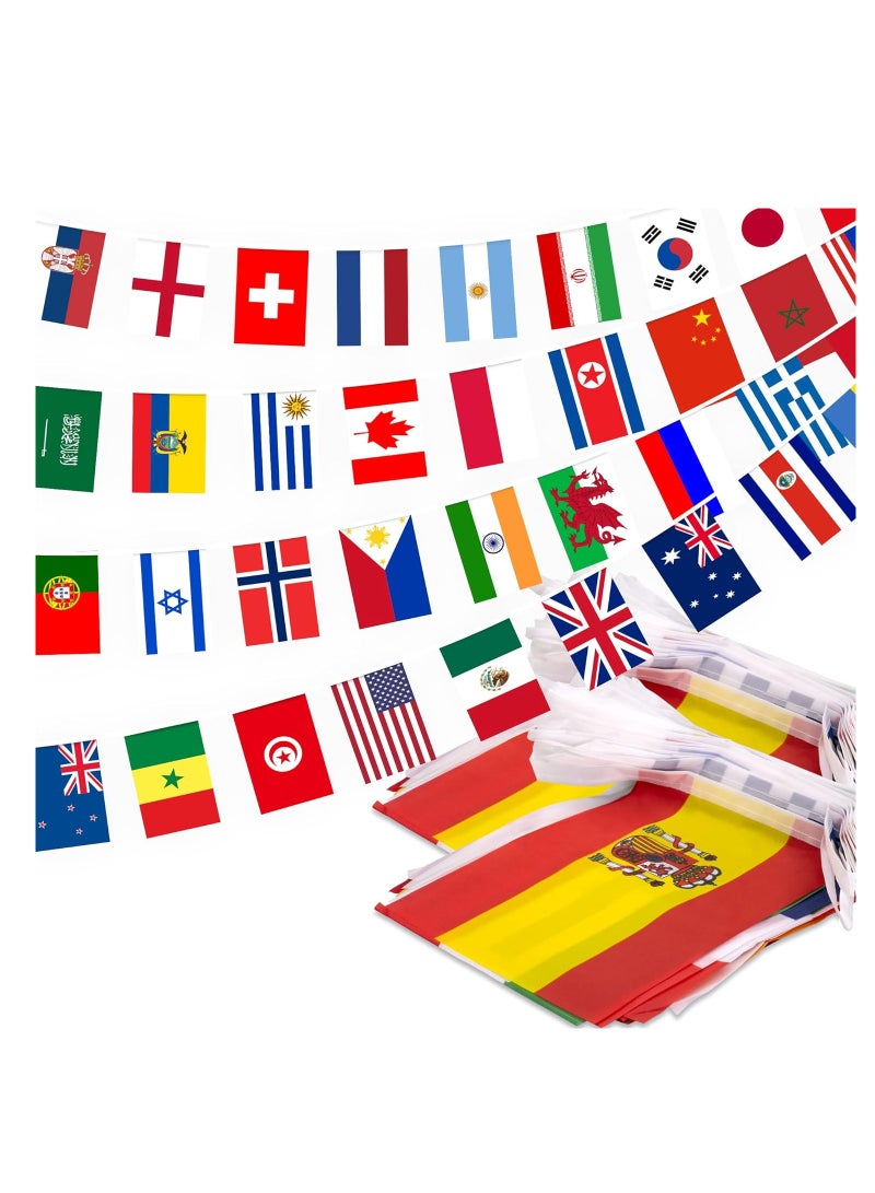 100 Countries String Flag, 29M International Flags Bunting Banner, World Flag Banner Decoration for School, Sports Events, Grand Opening, Party - Image 1