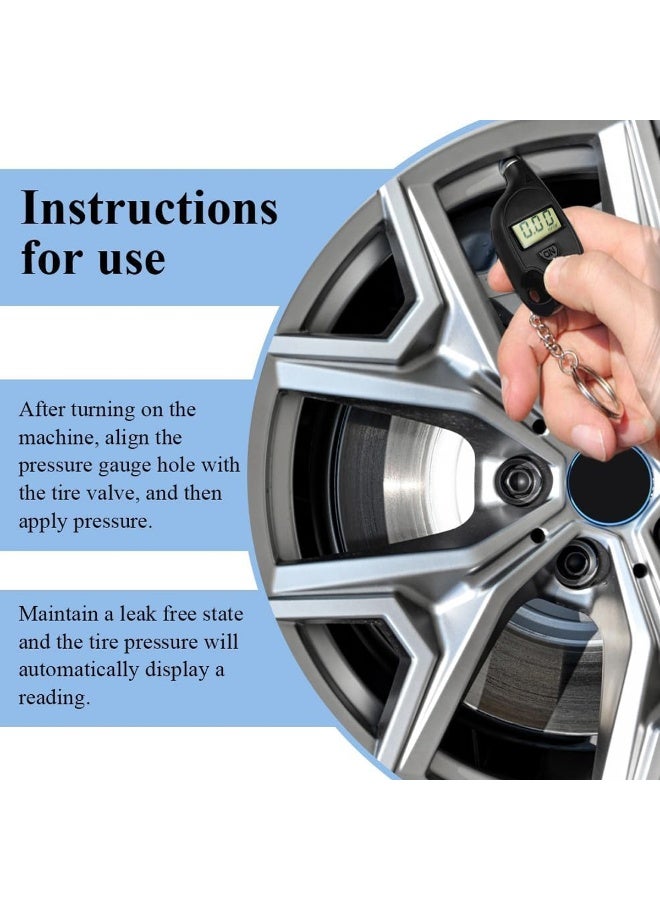 Safari Mini Digital Tire Pressure Gauge Keychain – Portable LCD Display, Accurate PSI/KG/CM² Reader, Easy-to-Use Air Pressure Tester for Cars, Motorcycles, Bicycles & Trucks TG-51 - Image 5