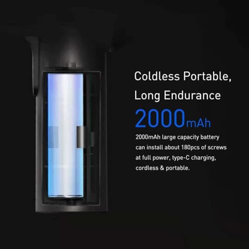 Xiaomi Electric Precision Screwdriver Set - MI 3.6V Cordless Power Small Screwdriver Kit with Portable Case 12 Steel Bits, USB-C Rechargable Mini Repair Tools for Electronics, Tablets, Laptop, Macbook - Image 5