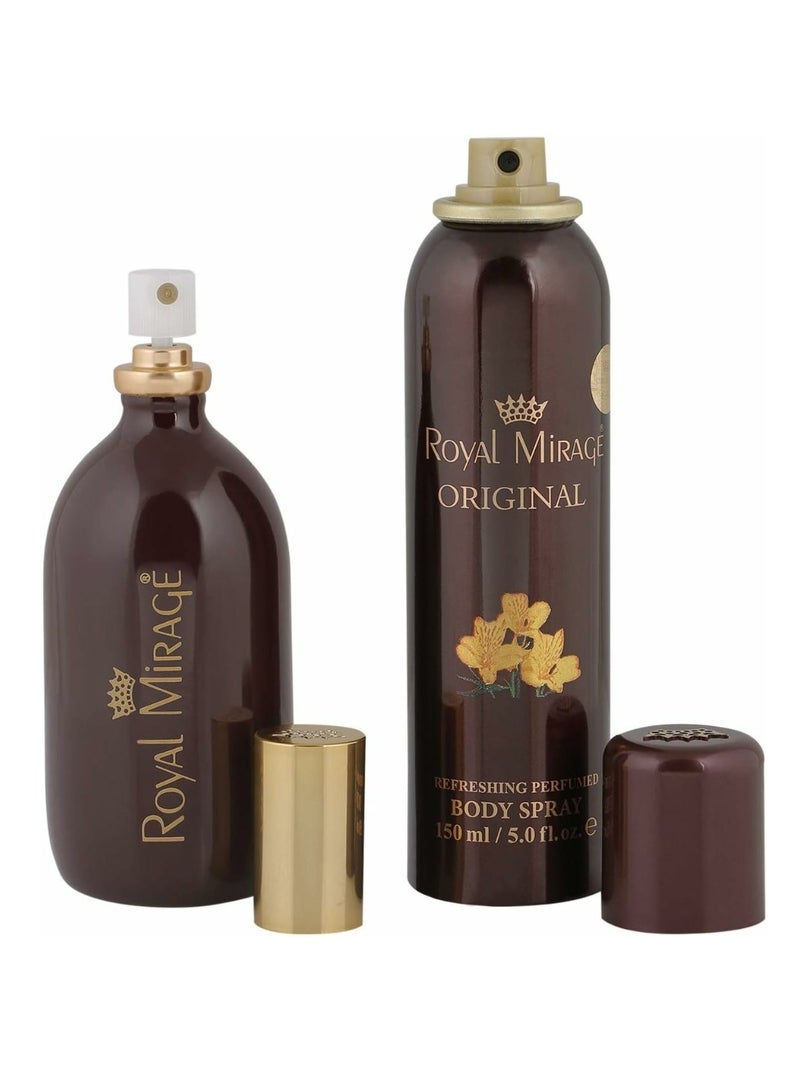 رويال ميرج رويال ميراج اوريجينال للجنسين، او دي تواليت، 120 مل + بخاخ للجسم، 150 مل، عبوة كومبو - Image 4