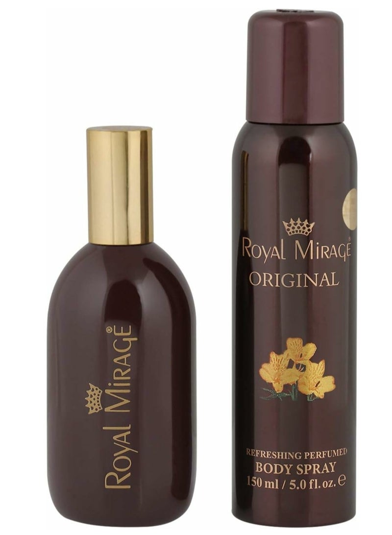 رويال ميرج رويال ميراج اوريجينال للجنسين، او دي تواليت، 120 مل + بخاخ للجسم، 150 مل، عبوة كومبو - Image 3