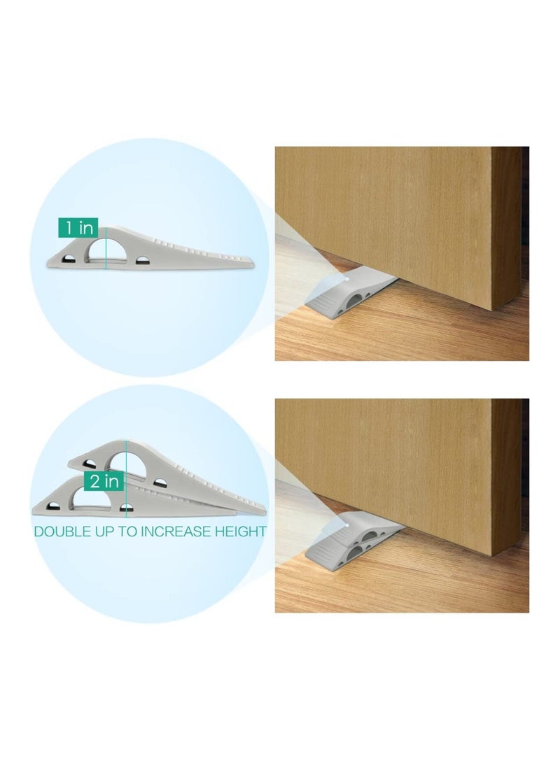 SYOSI Door Stop Wedges 3 Pack Rubber Door Stoppers with Holders Stackable and Slip-Resistant for Tiles Carpet Wood and Laminate Floors and Other Floor Surfaces Stop - Image 5