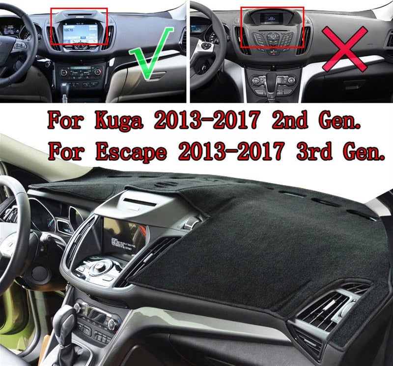 Wivplex LHD Car Dashboard Cover Mat for Ford Escape Kuga - Image 5
