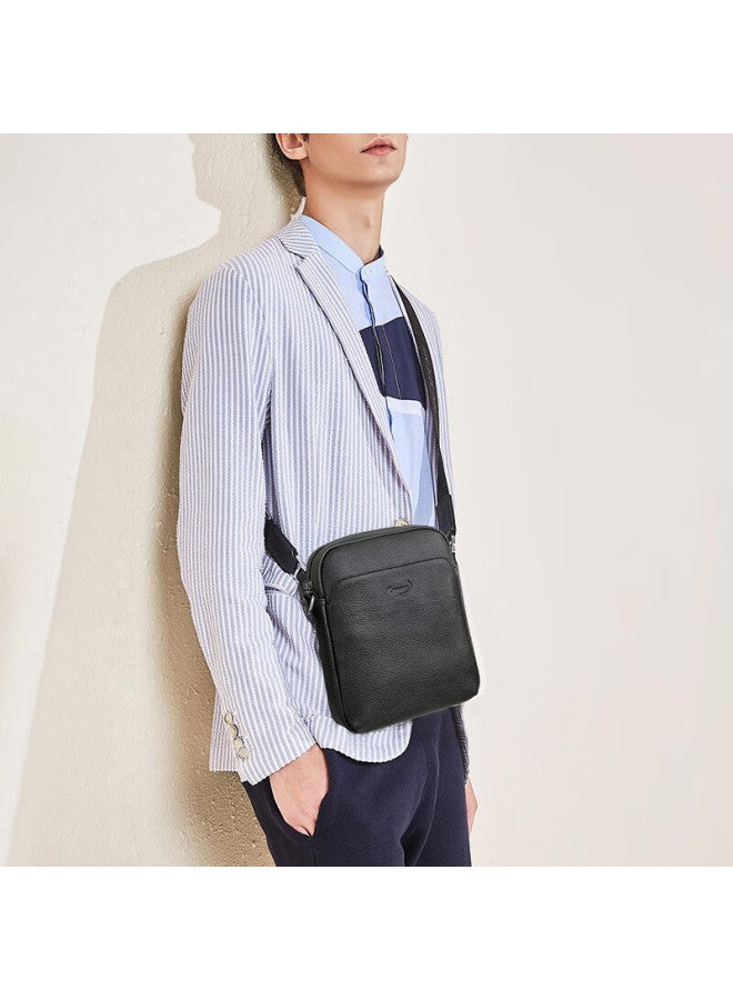 Crocodile Fashion First Layer Cowhide Crossbody Bag Men's Casual Shoulder Bag Birthday Gift For Boyfriend T2463 - Image 2