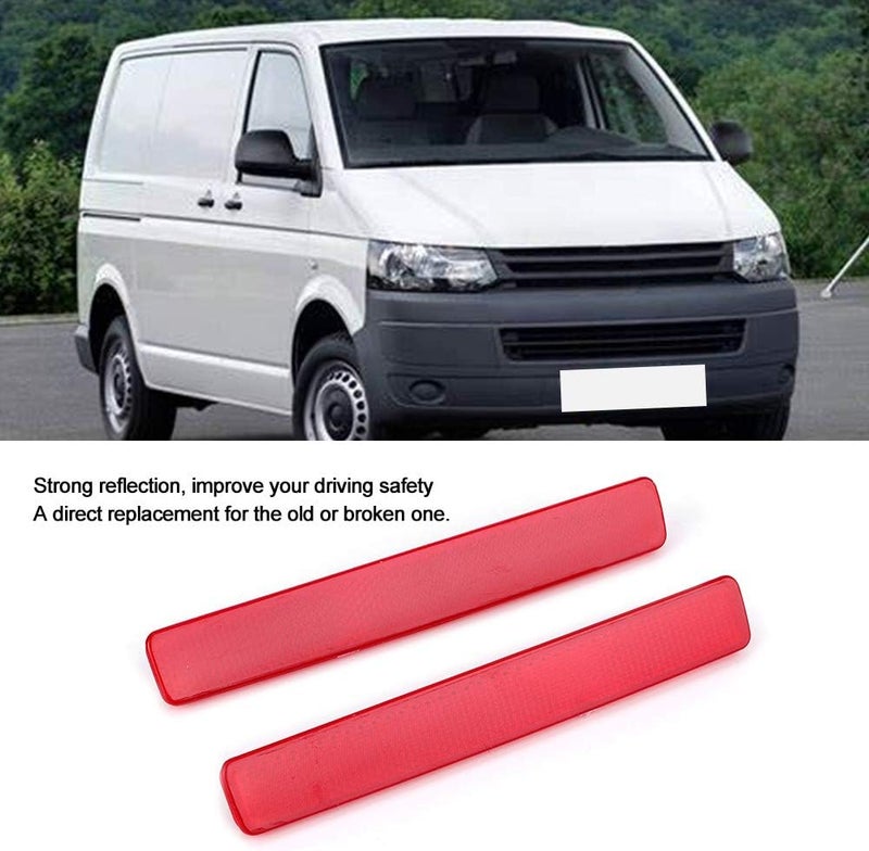 aqxreight Pair of Rear Bumper Reflector Fit for T5 2003 2009 7E0945105 Item Your Good As Made Exquisite Safety Your Driving Unique Visibility Improve a - Image 5